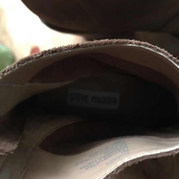 Steve Madden brown suede heeled ankle boots - Picture 6 of 9